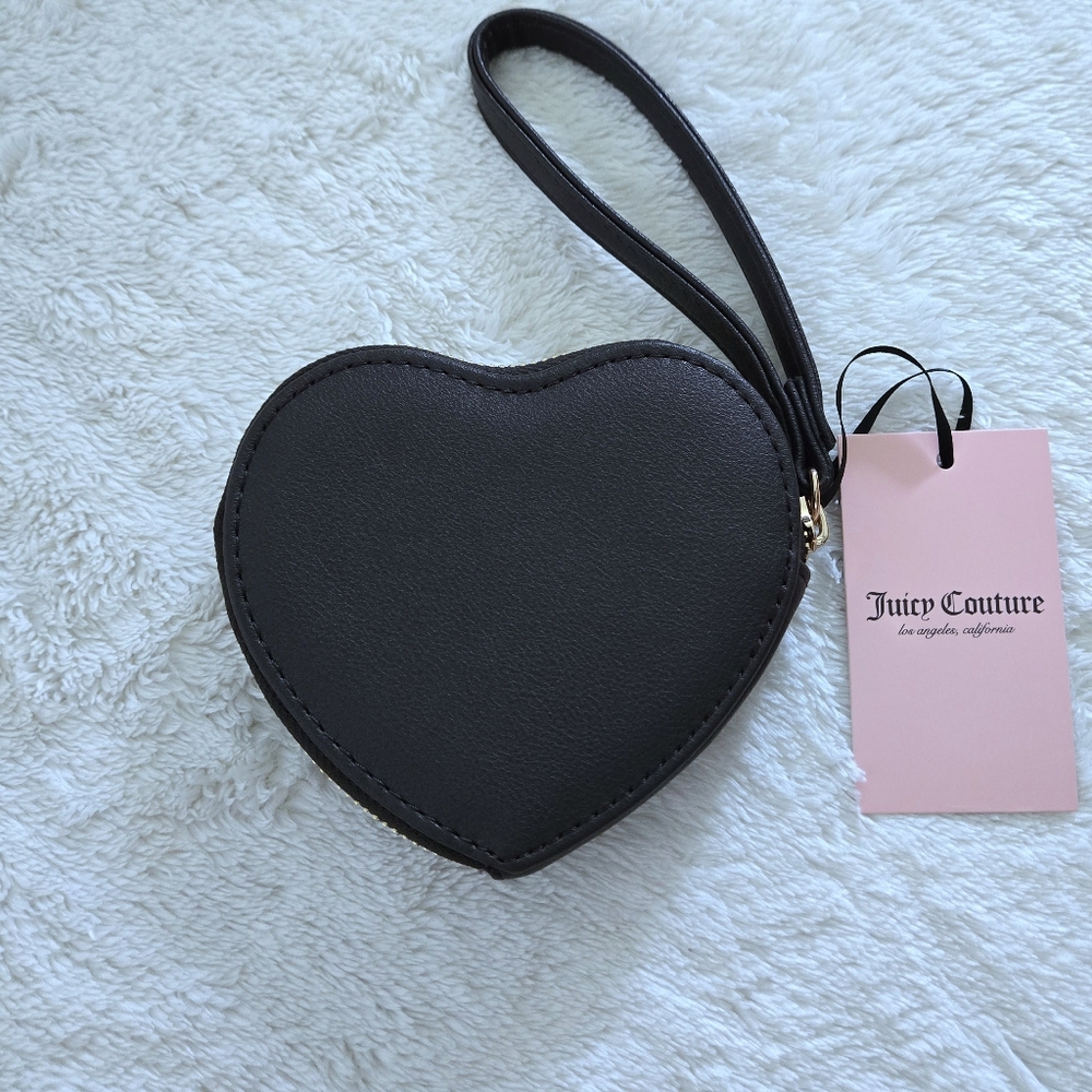 Juicy🍊 Couture Dusty Violet💜 Royal👑 Couture Heart🩷 Zip Around Coin Purse - Picture 2 of 16